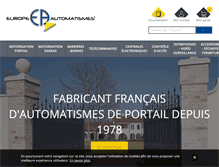 Tablet Screenshot of europe-automatismes.com